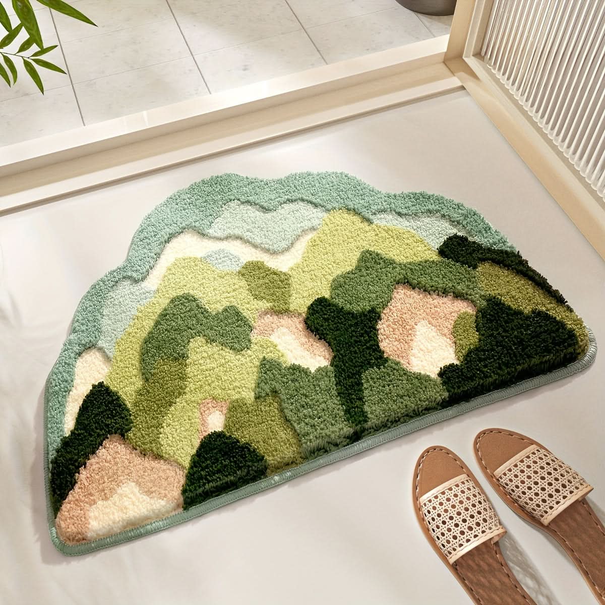 FlorSoft - Extra Absorbent Bath Mat With Floral Pattern