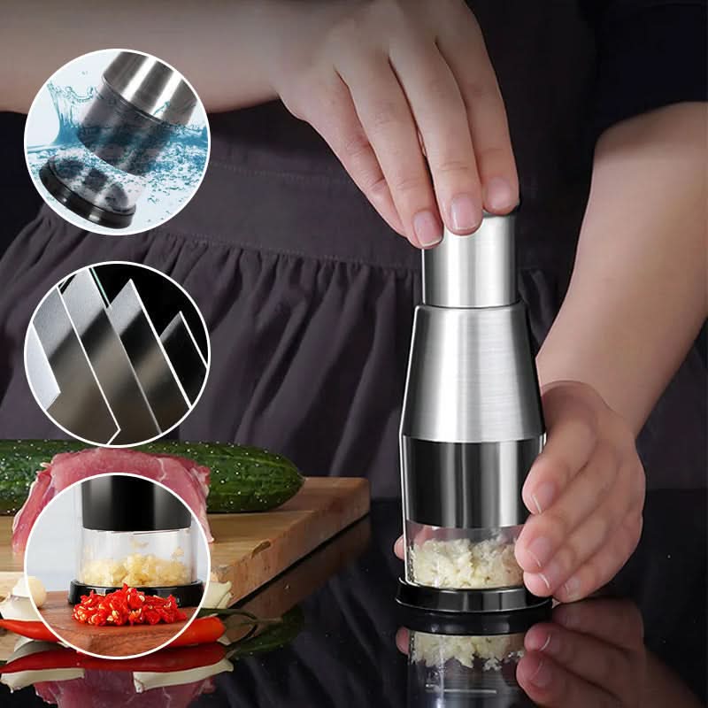 GARLIC MASTER - Efficient Stainless Steel Garlic Press for Quick and Effortless Pressing in Everyday Use