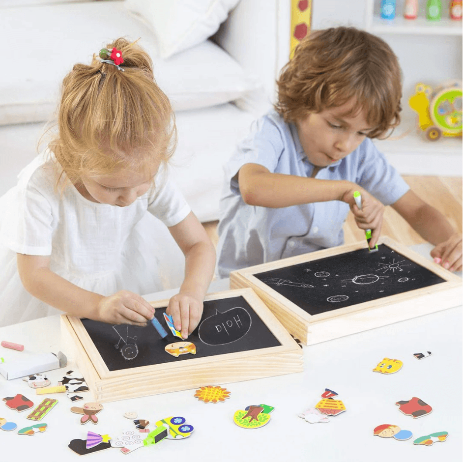 Chalkboard Box - Magnetic & Chalk Drawing Board For Creative Learning