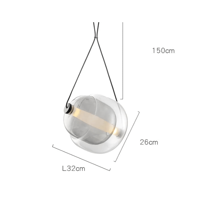 QUORENA – Modern Ceiling Light made of Glass and Iron