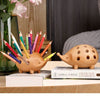 TERELYA Wooden Hedgehog Pencil Holder
