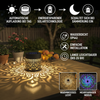 Farbenfrohe Solar-Mandala-Gartenleuchte – Wasserdichte LED-Wandprojektionslaterne für den Außenbereich