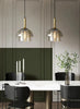 OPHIRA Pendant Light With Double Glass Modern Glass Design Metal Details Atmospheric Lighting