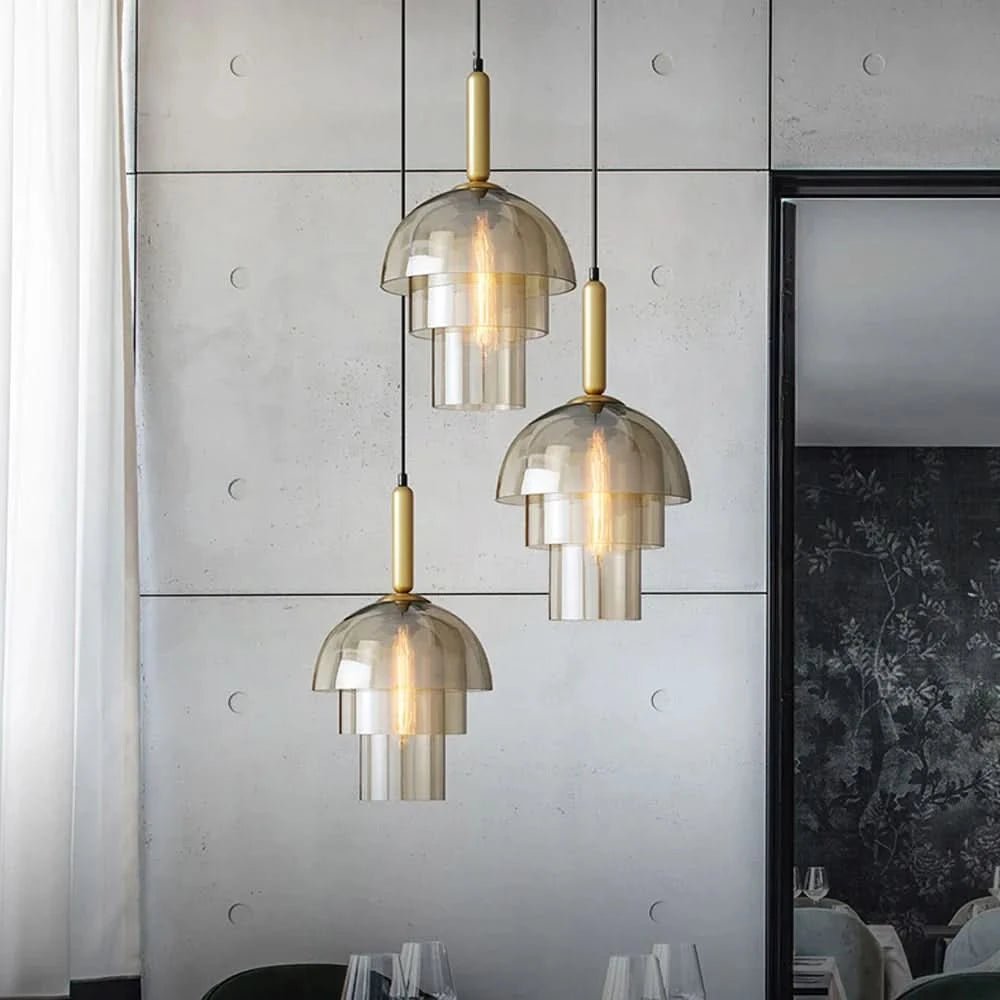 LILIANE Luxury Pendant Lamp Made of Champagne Glass