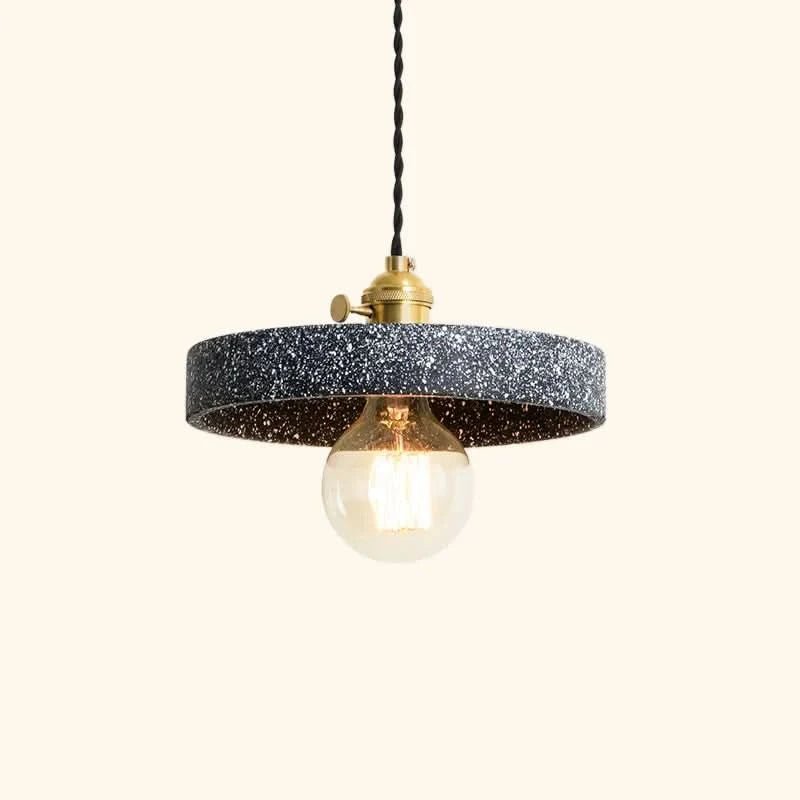 MIRELLE Pendant Lamp Terrazzo-Inspired Design With Golden Metal Accents