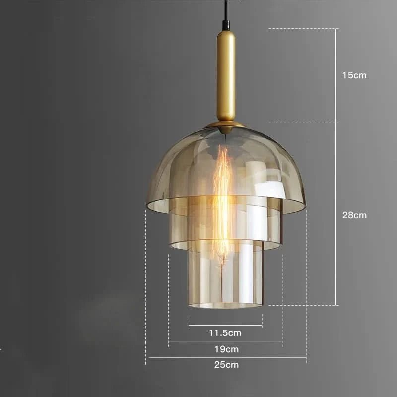 LILIANE Luxury Pendant Lamp Made of Champagne Glass