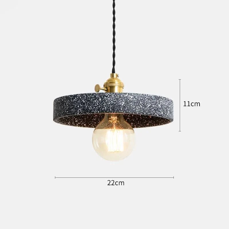 MIRELLE Pendant Lamp Terrazzo-Inspired Design With Golden Metal Accents