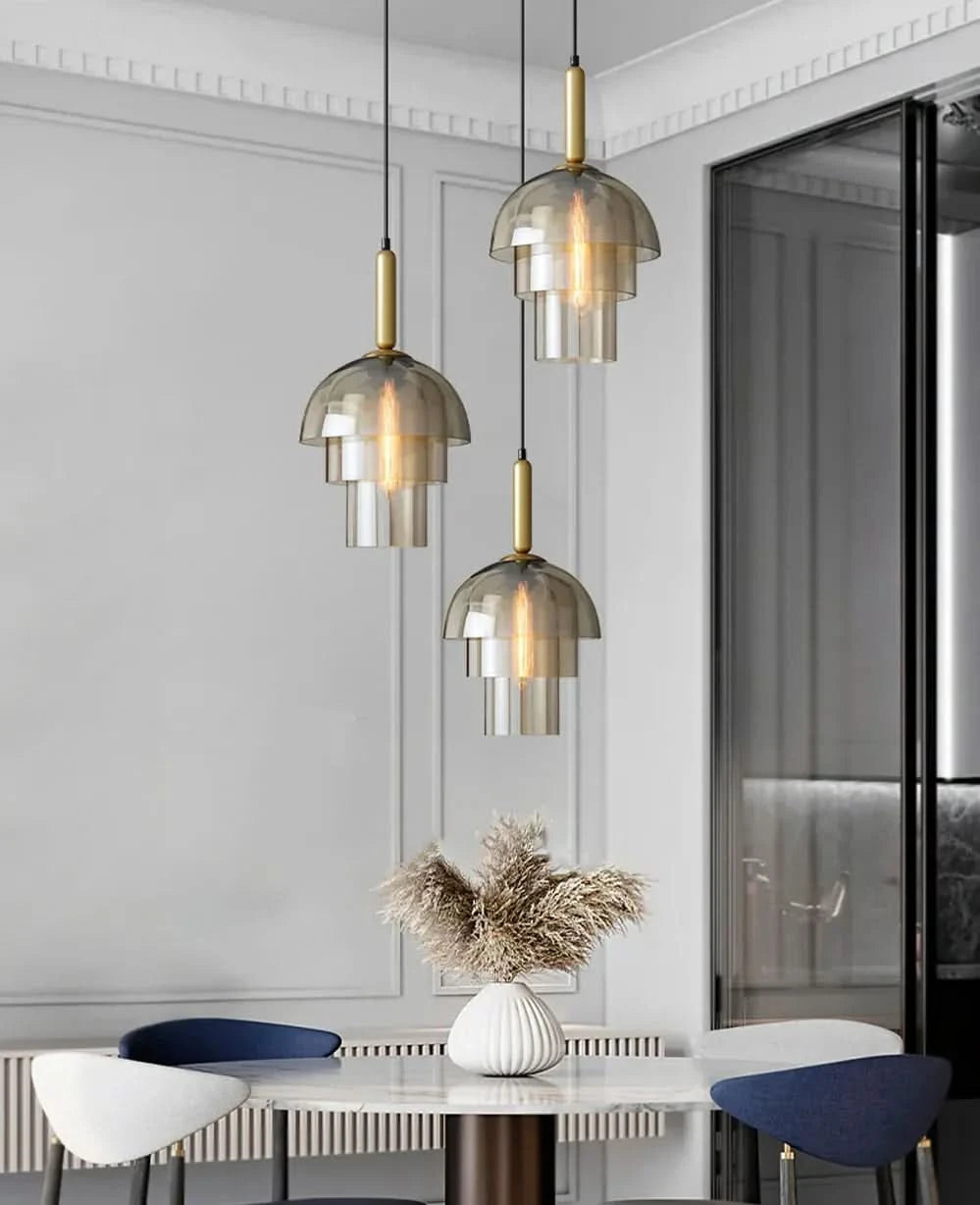 LILIANE Luxury Pendant Lamp Made of Champagne Glass