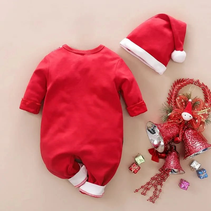 MiniMode Festive Suit - Soft Cotton Christmas Romper For Baby's First Celebration