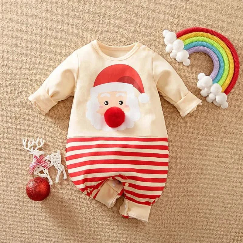 MiniMode Festive Suit - Soft Cotton Christmas Romper For Baby's First Celebration