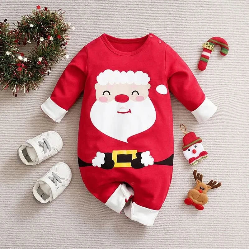 MiniMode Festive Suit - Soft Cotton Christmas Romper For Baby's First Celebration