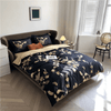 ZERELLE Black Velvet Nights Cotton Duvet Cover High Quality