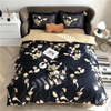 ZERELLE Black Velvet Nights Cotton Duvet Cover High Quality