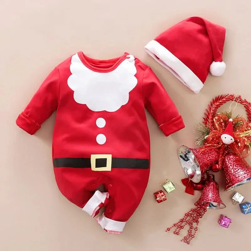 MiniMode Festive Suit - Soft Cotton Christmas Romper For Baby's First Celebration