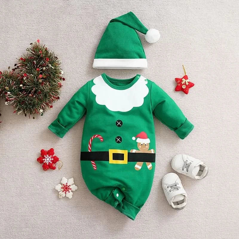 MiniMode Festive Suit - Soft Cotton Christmas Romper For Baby's First Celebration