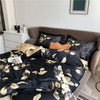 ZERELLE Black Velvet Nights Cotton Duvet Cover High Quality