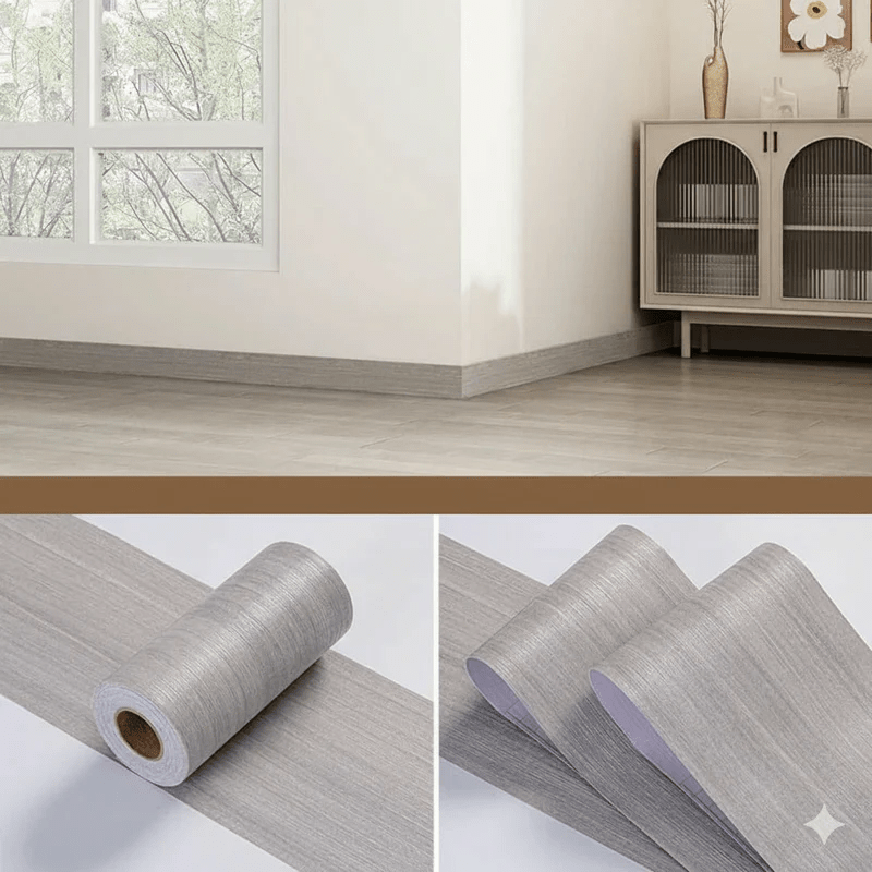 Decorex Edge Skirting Board | PVC Wood-Look Wall Cladding | Waterproof Trim | New Wall & Floor Decor