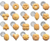 Kekspresse aus Edelstahl mit Aufsätzen für kreative Plätzchen und Gebäck