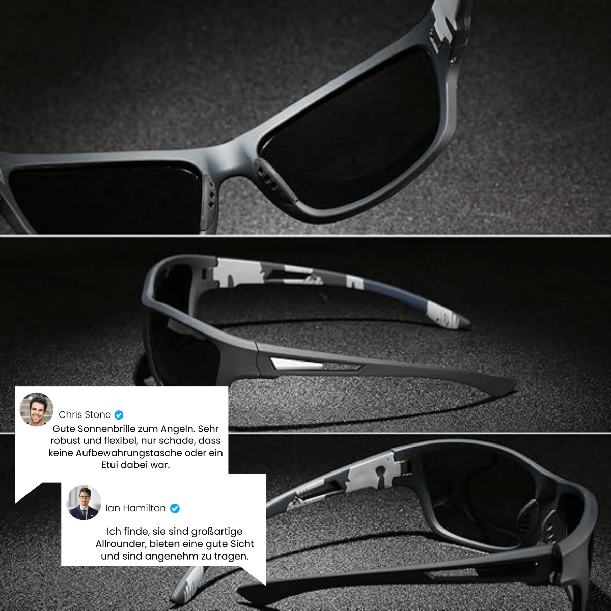Polarized Sunglasses - 100% UV Protection & Lenses for Sports & Leisure | Scratch-Resistant & Lightweight