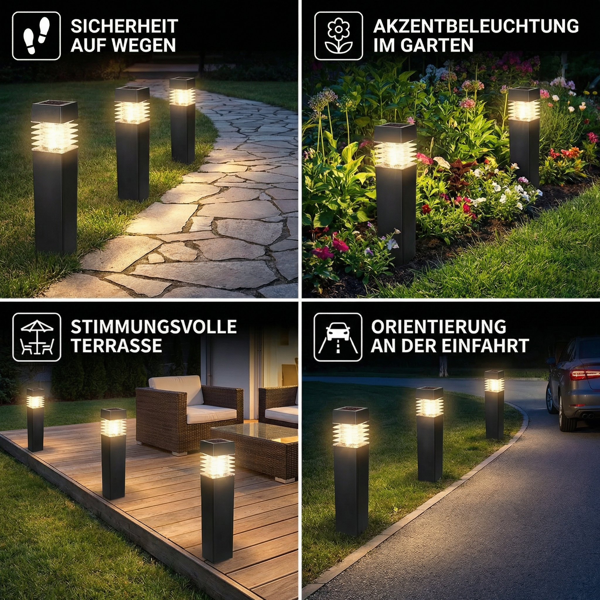 Solar-LED Bodenleuchten – Wasserdichte Gartenlichter für Wege, Rasen & Terrasse