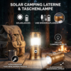 Solar Camping Laterne zusammen klappbar LED Solar USB wiederauf ladbare Laterne Taschenlampe