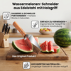 Wassermelonen-Schneider aus Edelstahl mit Holzgriff – Sauberes & schnelles Portionieren