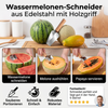 Wassermelonen-Schneider aus Edelstahl mit Holzgriff – Sauberes & schnelles Portionieren