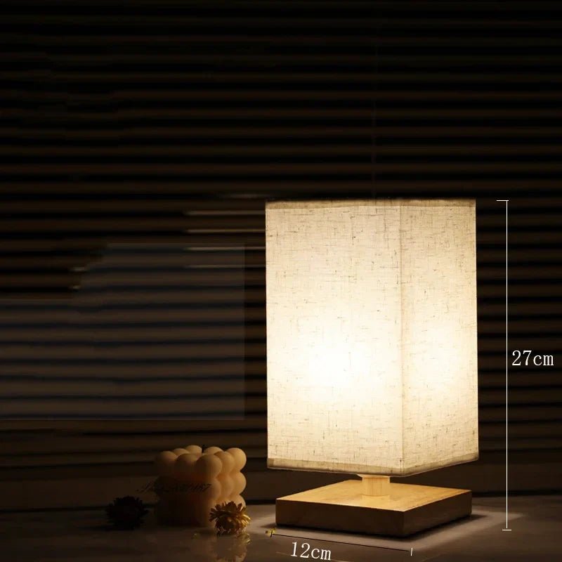 Natural Shadows – Modern Lamp in Wood and Fabric Design