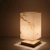 Natural Shadows – Modern Lamp in Wood and Fabric Design