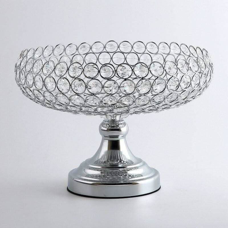 VELISYA Elegant Cascade Centerpiece Bowl with Rhinestones and Glamour