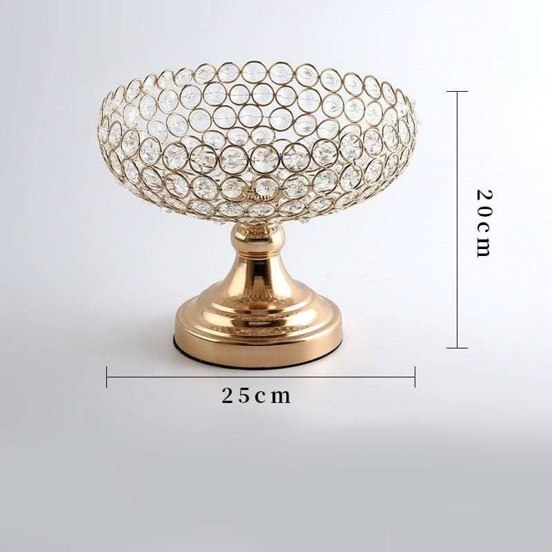 VELISYA Elegant Cascade Centerpiece Bowl with Rhinestones and Glamour
