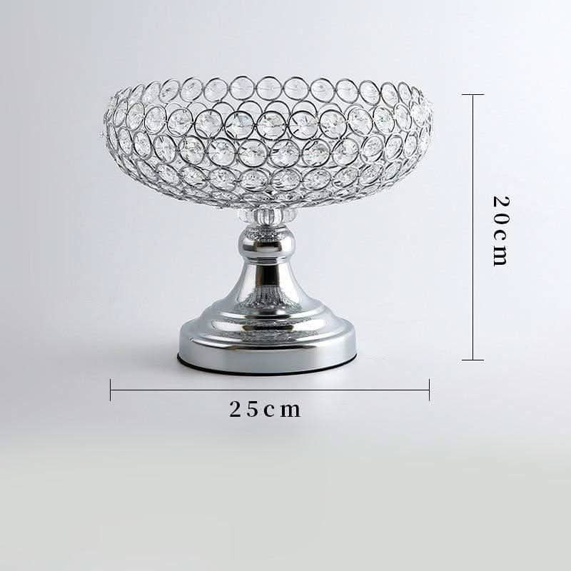 VELISYA Elegant Cascade Centerpiece Bowl with Rhinestones and Glamour