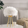 HAVANA Bedside Lamp with Feather Lampshade for a Soothing Atmosphere