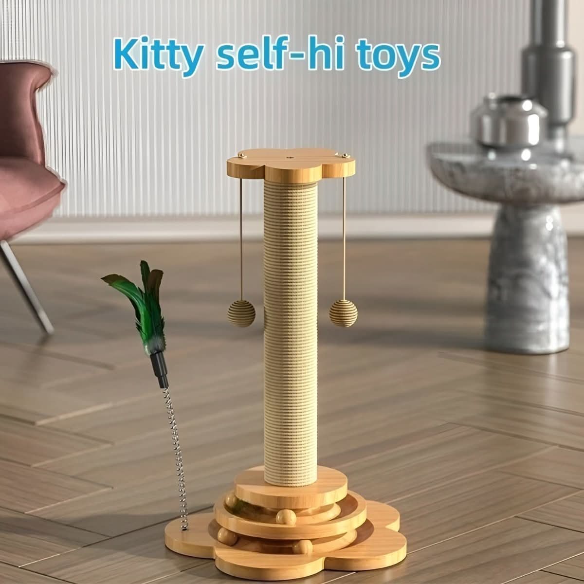 Woodsnapper – Natural Wooden Cat Toy to Prevent Scratch Damage to Furniture