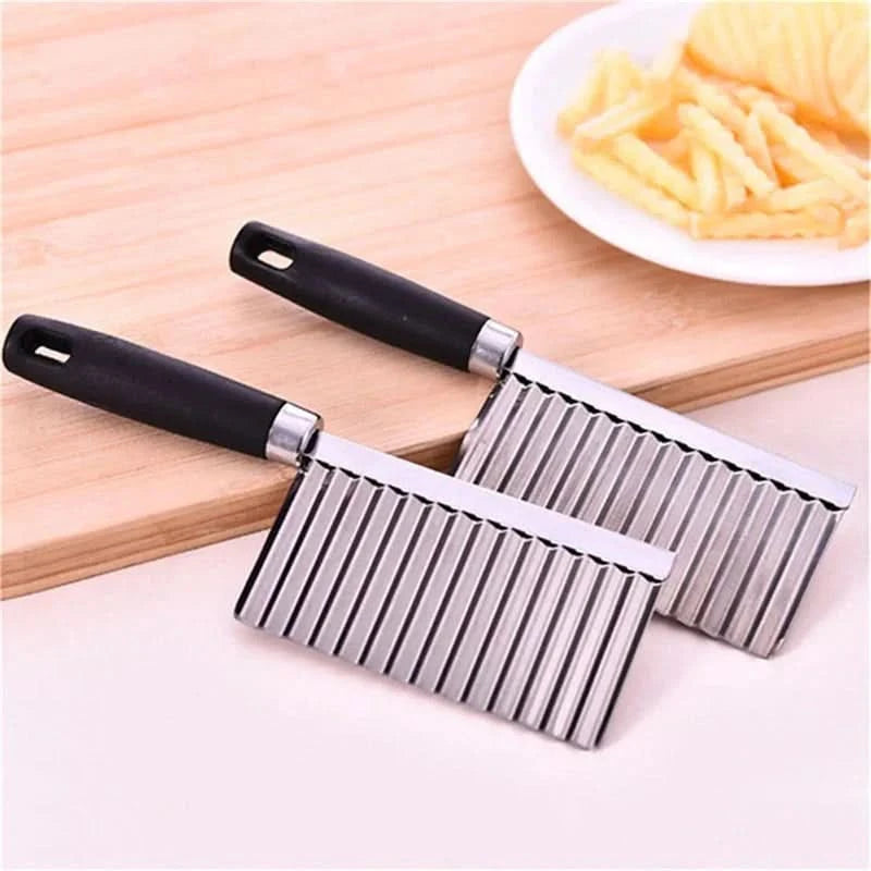 Edelstahl-Gemüsemesser – Wellenmesser für Pommes & Gemüse
