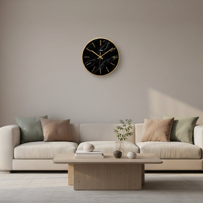 Arcora Marble Wall Clock Luxurious Timepiece Art Piece
