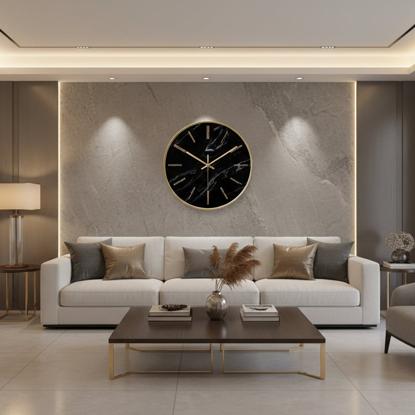 Arcora Marble Wall Clock Luxurious Timepiece Art Piece