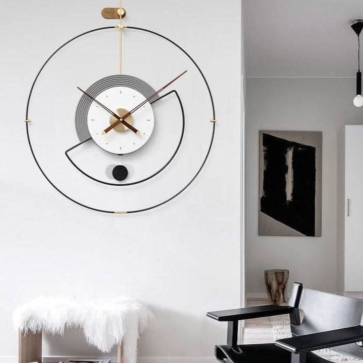 ZEPHYRA Refined Metal Frame Wall Clock With Silent Quartz Movement And Modern Design