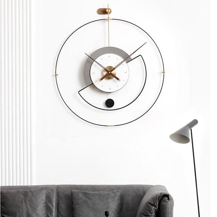 ZEPHYRA Refined Metal Frame Wall Clock With Silent Quartz Movement And Modern Design