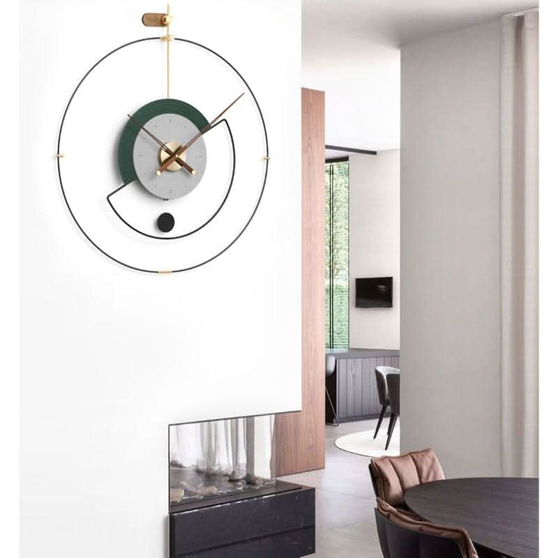 ZEPHYRA Refined Metal Frame Wall Clock With Silent Quartz Movement And Modern Design