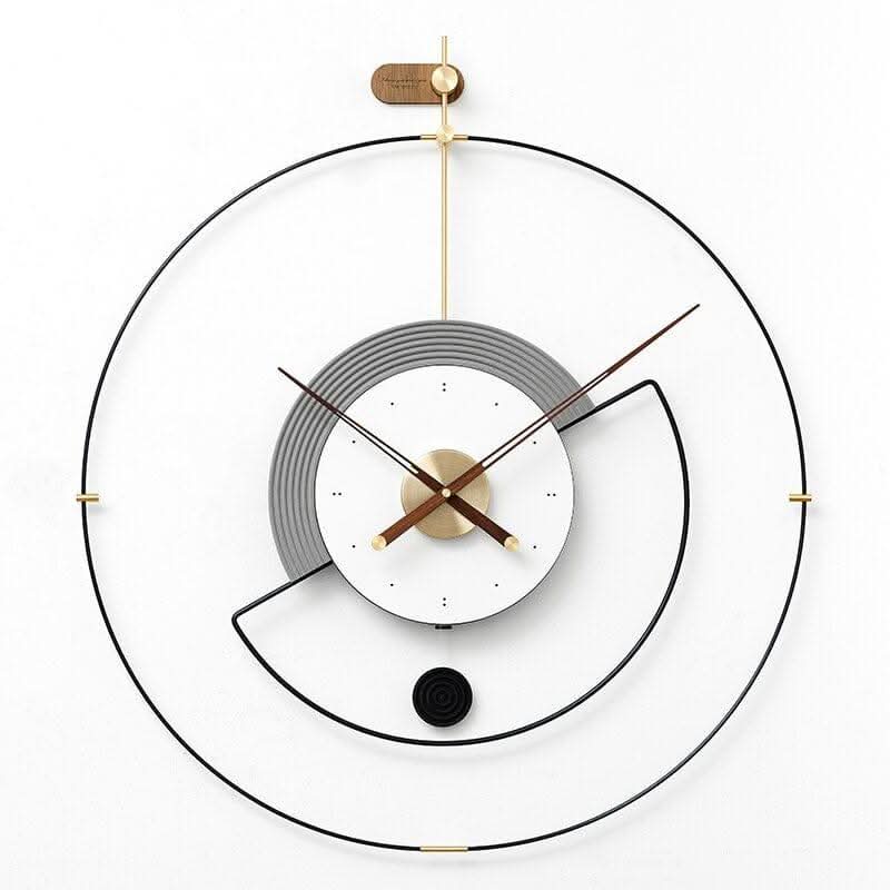 ZEPHYRA Refined Metal Frame Wall Clock With Silent Quartz Movement And Modern Design