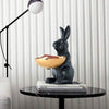 NORELIA Rabbit Sculpture Bowl Unique Resin Decor Home