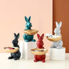 NORELIA Rabbit Sculpture Bowl Unique Resin Decor Home