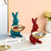 NORELIA Rabbit Sculpture Bowl Unique Resin Decor Home