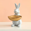 NORELIA Rabbit Sculpture Bowl Unique Resin Decor Home