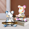 VESSELIA Chromatic Bear Tray Blue Pink Yellow Resin