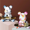 VESSELIA Chromatic Bear Tray Blue Pink Yellow Resin