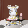 VESSELIA Chromatic Bear Tray Blue Pink Yellow Resin
