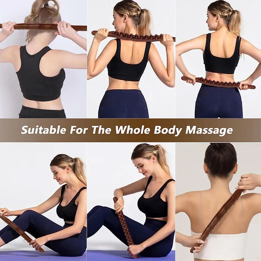 Holzkomfort Profi – Gua Sha Wooden Massage Stick for Muscle Relaxation (60 cm)