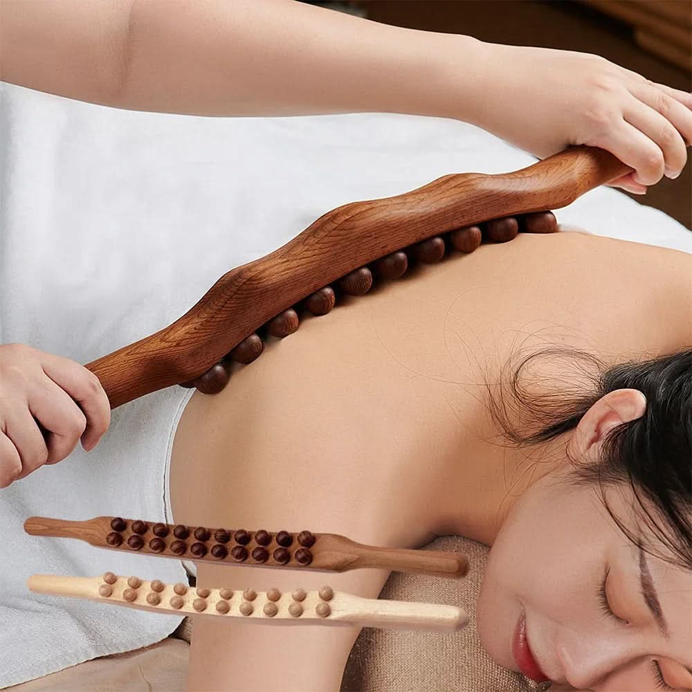 Holzkomfort Profi – Gua Sha Wooden Massage Stick for Muscle Relaxation (60 cm)